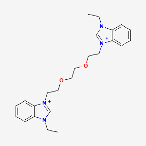 3,3'-[ethane-1,2-diylbis(oxyethane-2,1-diyl)]bis(1-ethyl-1H-3,1-benzimidazol-3-ium)