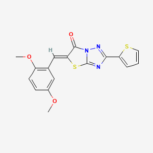 molecular formula C17H13N3O3S2 B11594830 (5Z)-5-[(2,5-dimethoxyphenyl)methylidene]-2-thiophen-2-yl-[1,3]thiazolo[3,2-b][1,2,4]triazol-6-one 