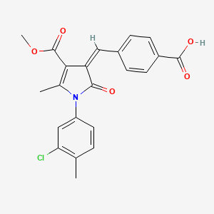 4-{(Z)-[1-(3-chloro-4-methylphenyl)-4-(methoxycarbonyl)-5-methyl-2-oxo-1,2-dihydro-3H-pyrrol-3-ylidene]methyl}benzoic acid