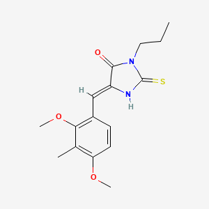 molecular formula C16H20N2O3S B11594845 (5Z)-5-[(2,4-dimethoxy-3-methylphenyl)methylidene]-3-propyl-2-sulfanylideneimidazolidin-4-one 