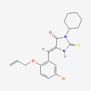 (5Z)-5-[5-bromo-2-(prop-2-en-1-yloxy)benzylidene]-3-cyclohexyl-2-thioxoimidazolidin-4-one