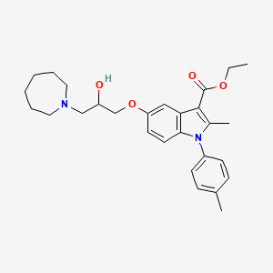 ethyl 5-[3-(azepan-1-yl)-2-hydroxypropoxy]-2-methyl-1-(4-methylphenyl)-1H-indole-3-carboxylate