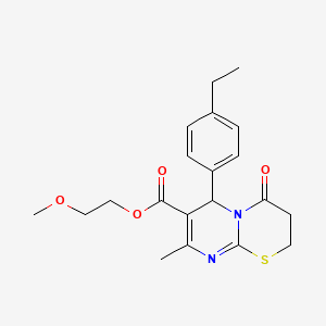 2-methoxyethyl 6-(4-ethylphenyl)-8-methyl-4-oxo-3,4-dihydro-2H,6H-pyrimido[2,1-b][1,3]thiazine-7-carboxylate