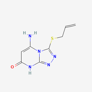 molecular formula C8H9N5OS B11594943 5-Amino-3-(prop-2-en-1-ylsulfanyl)[1,2,4]triazolo[4,3-a]pyrimidin-7-ol 