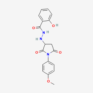 2-hydroxy-N'-[1-(4-methoxyphenyl)-2,5-dioxopyrrolidin-3-yl]benzohydrazide