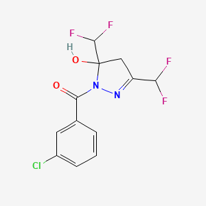 1-(3-chlorobenzoyl)-3,5-bis(difluoromethyl)-4,5-dihydro-1H-pyrazol-5-ol