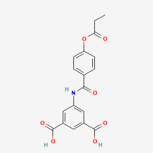 5-({[4-(Propanoyloxy)phenyl]carbonyl}amino)benzene-1,3-dicarboxylic acid