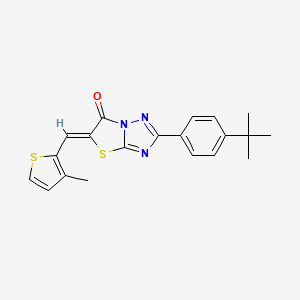 (5Z)-2-(4-tert-butylphenyl)-5-[(3-methylthiophen-2-yl)methylidene][1,3]thiazolo[3,2-b][1,2,4]triazol-6(5H)-one