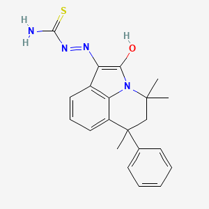 (1E)-4,4,6-trimethyl-6-phenyl-5,6-dihydro-4H-pyrrolo[3,2,1-ij]quinoline-1,2-dione 1-thiosemicarbazone