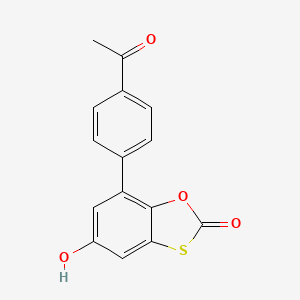 7-(4-Acetylphenyl)-5-hydroxy-1,3-benzoxathiol-2-one