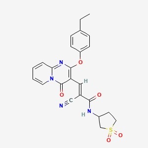 (2E)-2-cyano-N-(1,1-dioxidotetrahydrothiophen-3-yl)-3-[2-(4-ethylphenoxy)-4-oxo-4H-pyrido[1,2-a]pyrimidin-3-yl]prop-2-enamide