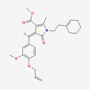 methyl (4Z)-1-[2-(cyclohex-1-en-1-yl)ethyl]-4-[3-methoxy-4-(prop-2-en-1-yloxy)benzylidene]-2-methyl-5-oxo-4,5-dihydro-1H-pyrrole-3-carboxylate