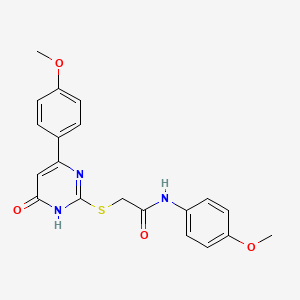 N-(4-methoxyphenyl)-2-{[4-(4-methoxyphenyl)-6-oxo-1,6-dihydropyrimidin-2-yl]sulfanyl}acetamide