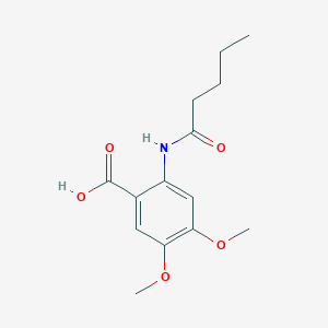 molecular formula C14H19NO5 B11595159 4,5-Dimethoxy-2-(pentanoylamino)benzoic acid 