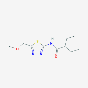 molecular formula C10H17N3O2S B11595168 2-ethyl-N-[5-(methoxymethyl)-1,3,4-thiadiazol-2-yl]butanamide 