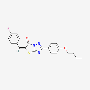 (5E)-2-(4-butoxyphenyl)-5-(4-fluorobenzylidene)[1,3]thiazolo[3,2-b][1,2,4]triazol-6(5H)-one