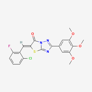 (5Z)-5-(2-chloro-6-fluorobenzylidene)-2-(3,4,5-trimethoxyphenyl)[1,3]thiazolo[3,2-b][1,2,4]triazol-6(5H)-one