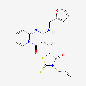 3-[(Z)-(3-allyl-4-oxo-2-thioxo-1,3-thiazolidin-5-ylidene)methyl]-2-[(2-furylmethyl)amino]-4H-pyrido[1,2-a]pyrimidin-4-one