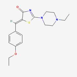 molecular formula C18H23N3O2S B11595187 (5Z)-5-(4-ethoxybenzylidene)-2-(4-ethylpiperazin-1-yl)-1,3-thiazol-4(5H)-one 