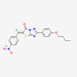 (5Z)-2-(4-butoxyphenyl)-5-(4-nitrobenzylidene)[1,3]thiazolo[3,2-b][1,2,4]triazol-6(5H)-one