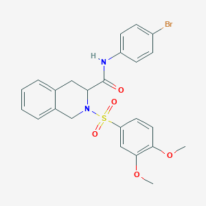 molecular formula C24H23BrN2O5S B11595231 N-(4-bromophenyl)-2-[(3,4-dimethoxyphenyl)sulfonyl]-1,2,3,4-tetrahydroisoquinoline-3-carboxamide 