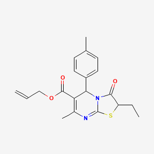 prop-2-en-1-yl 2-ethyl-7-methyl-5-(4-methylphenyl)-3-oxo-2,3-dihydro-5H-[1,3]thiazolo[3,2-a]pyrimidine-6-carboxylate