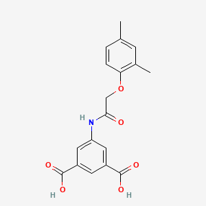 5-{[(2,4-Dimethylphenoxy)acetyl]amino}benzene-1,3-dicarboxylic acid