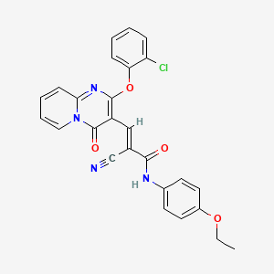 molecular formula C26H19ClN4O4 B11595284 (2E)-3-[2-(2-chlorophenoxy)-4-oxo-4H-pyrido[1,2-a]pyrimidin-3-yl]-2-cyano-N-(4-ethoxyphenyl)prop-2-enamide 