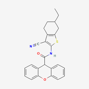 N-(3-cyano-6-ethyl-4,5,6,7-tetrahydro-1-benzothiophen-2-yl)-9H-xanthene-9-carboxamide