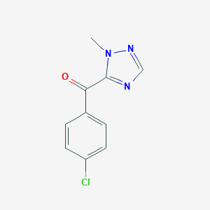 molecular formula C10H8ClN3O B115953 (4-chlorophenyl)(1-methyl-1H-1,2,4-triazol-5-yl)methanone CAS No. 153334-22-6