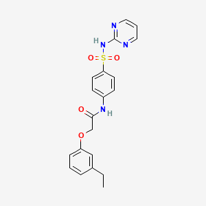 2-(3-ethylphenoxy)-N-[4-(pyrimidin-2-ylsulfamoyl)phenyl]acetamide