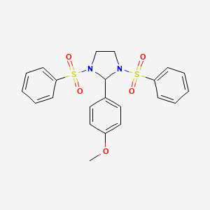 2-(4-Methoxyphenyl)-1,3-bis(phenylsulfonyl)imidazolidine