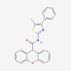 molecular formula C24H18N2O2S B11595338 N-(5-methyl-4-phenyl-1,3-thiazol-2-yl)-9H-xanthene-9-carboxamide 