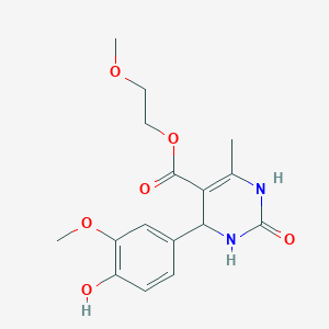 2-Methoxyethyl 4-(4-hydroxy-3-methoxyphenyl)-6-methyl-2-oxo-1,2,3,4-tetrahydropyrimidine-5-carboxylate