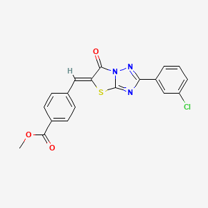 methyl 4-{(Z)-[2-(3-chlorophenyl)-6-oxo[1,3]thiazolo[3,2-b][1,2,4]triazol-5(6H)-ylidene]methyl}benzoate