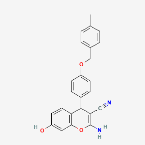 2-amino-7-hydroxy-4-{4-[(4-methylbenzyl)oxy]phenyl}-4H-chromene-3-carbonitrile