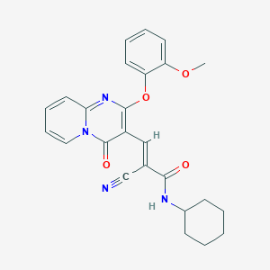 (2E)-2-cyano-N-cyclohexyl-3-[2-(2-methoxyphenoxy)-4-oxo-4H-pyrido[1,2-a]pyrimidin-3-yl]prop-2-enamide