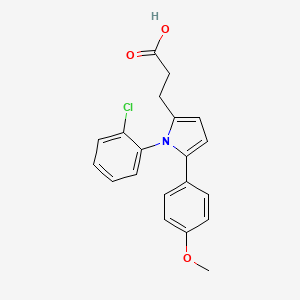 molecular formula C20H18ClNO3 B11595456 3-[1-(2-chlorophenyl)-5-(4-methoxyphenyl)-1H-pyrrol-2-yl]propanoic acid 