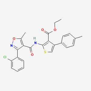 Ethyl 2-({[3-(2-chlorophenyl)-5-methyl-1,2-oxazol-4-yl]carbonyl}amino)-4-(4-methylphenyl)thiophene-3-carboxylate