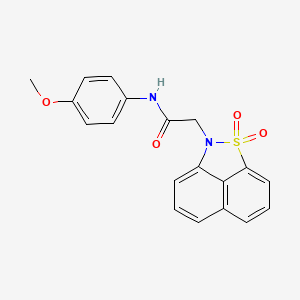 molecular formula C19H16N2O4S B11595460 2-(1,1-dioxido-2H-naphtho[1,8-cd]isothiazol-2-yl)-N-(4-methoxyphenyl)acetamide 