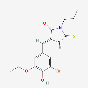 (5Z)-5-(3-bromo-5-ethoxy-4-hydroxybenzylidene)-3-propyl-2-thioxoimidazolidin-4-one