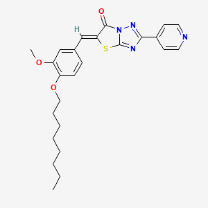 (5Z)-5-[3-methoxy-4-(octyloxy)benzylidene]-2-(pyridin-4-yl)[1,3]thiazolo[3,2-b][1,2,4]triazol-6(5H)-one