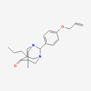 molecular formula C21H28N2O2 B11595640 2-[4-(Allyloxy)phenyl]-5-methyl-7-propyl-1,3-diazatricyclo[3.3.1.1~3,7~]decan-6-one 