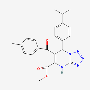 Methyl 6-[(4-methylphenyl)carbonyl]-7-[4-(propan-2-yl)phenyl]-4,7-dihydrotetrazolo[1,5-a]pyrimidine-5-carboxylate