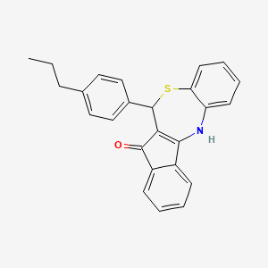 6-(4-propylphenyl)-6,12-dihydro-5H-benzo[b]indeno[1,2-e][1,4]thiazepin-5-one