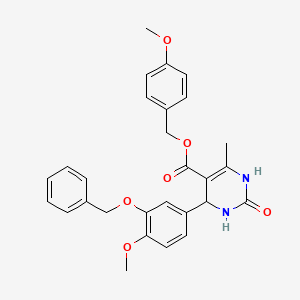 4-Methoxybenzyl 4-[3-(benzyloxy)-4-methoxyphenyl]-6-methyl-2-oxo-1,2,3,4-tetrahydropyrimidine-5-carboxylate