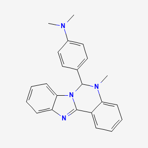 N,N-dimethyl-4-(5-methyl-5,6-dihydrobenzimidazo[1,2-c]quinazolin-6-yl)aniline