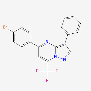 molecular formula C19H11BrF3N3 B11595762 5-(4-Bromophenyl)-3-phenyl-7-(trifluoromethyl)pyrazolo[1,5-a]pyrimidine 