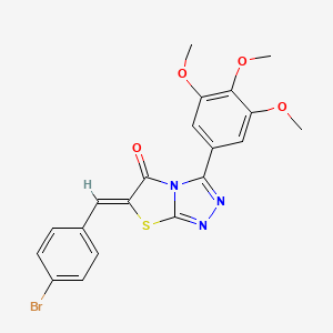 molecular formula C20H16BrN3O4S B11595774 (6Z)-6-(4-bromobenzylidene)-3-(3,4,5-trimethoxyphenyl)[1,3]thiazolo[2,3-c][1,2,4]triazol-5(6H)-one 