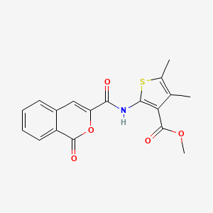 molecular formula C18H15NO5S B11595791 methyl 4,5-dimethyl-2-{[(1-oxo-1H-isochromen-3-yl)carbonyl]amino}thiophene-3-carboxylate 